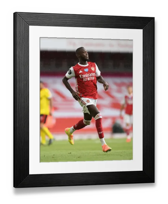 Framed Print : Arsenal's Nicolas Pepe Shines in Arsenal FC vs. Watford FC Premier League Clash (2019-20) Framed Print : Arsenal's Nicolas Pepe Shines in Arsenal FC vs. Watford FC Premier League Clash (2019-20)