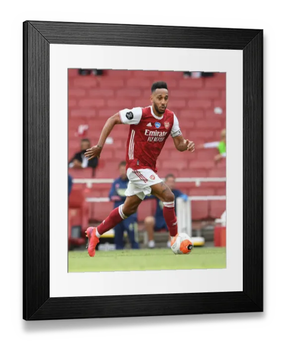 Framed Print : Arsenal's Aubameyang Shines in Arsenal v Watford Premier League Clash (2019-20)