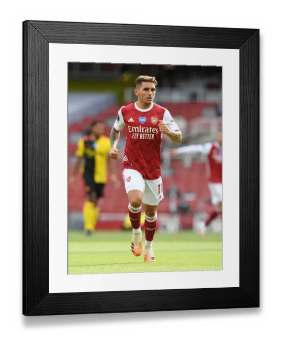 Framed Print : Torreira in Action: Arsenal's Midfield Maestro Shines Against Watford, 2019-20 Premier League