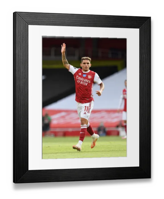 Framed Print : Torreira in Action: Arsenal vs. Watford, Premier League 2019-2020