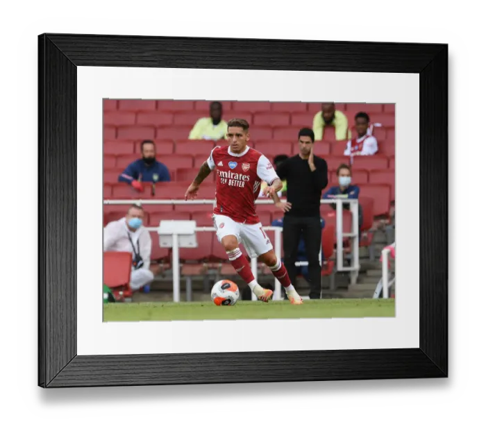 Framed Print : Torreira in Action: Arsenal vs. Watford, Premier League 2019-2020