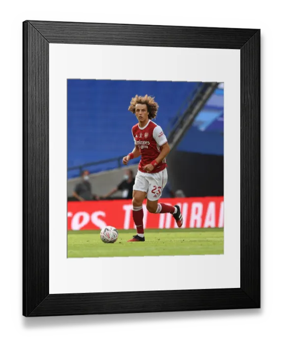 Framed Print : Arsenal's David Luiz at Empty FA Cup Final Against Chelsea, 2020