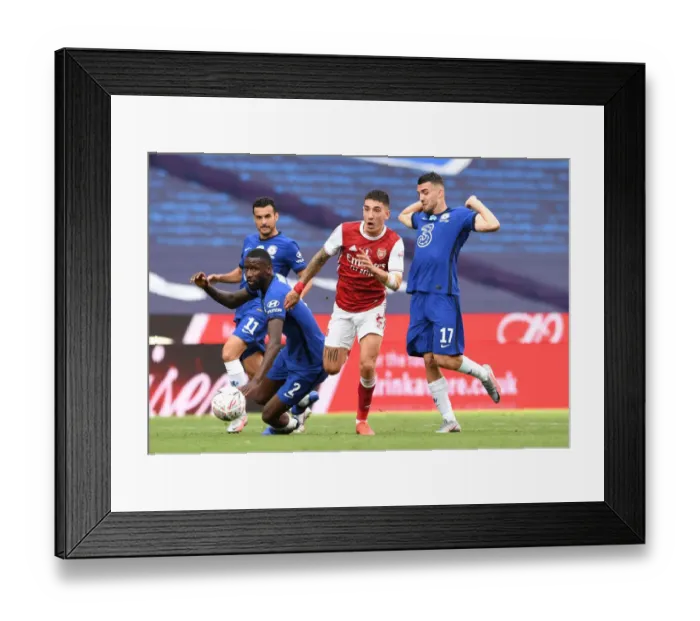Framed Print : Arsenal vs. Chelsea FA Cup Final: Empty Rivalry at Wembley Amidst the Pandemic