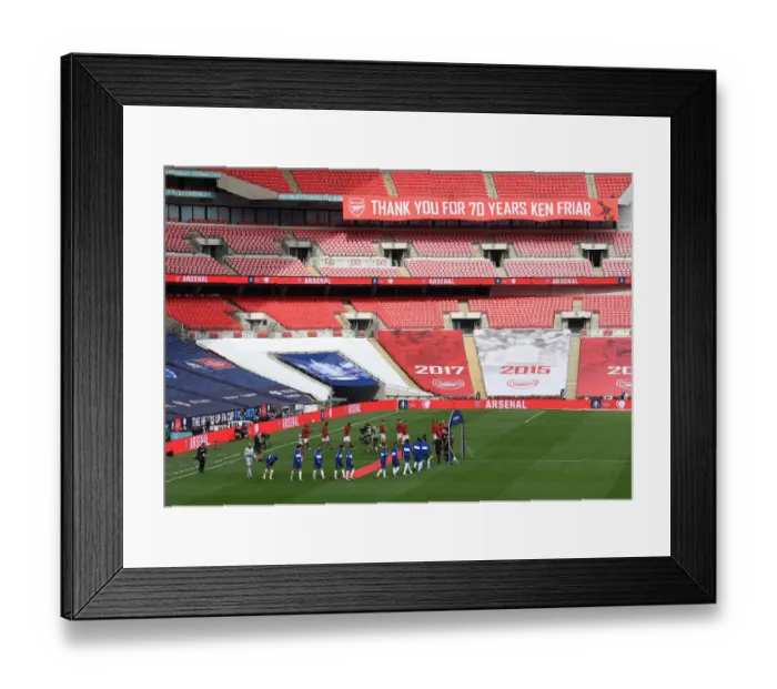Framed Print : Arsenal vs. Chelsea FA Cup Final at Empty Wembley Stadium, 2020 Framed Print : Arsenal vs. Chelsea FA Cup Final at Empty Wembley Stadium, 2020