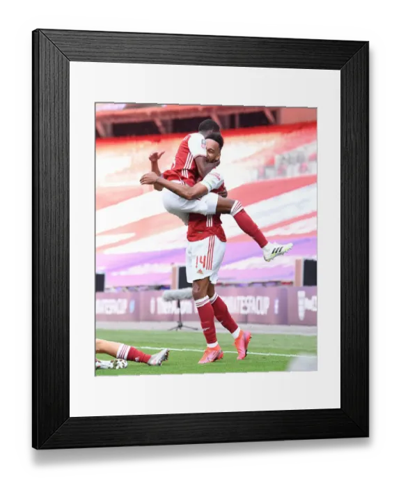 Framed Print : Arsenal's Aubameyang Scores Historic FA Cup Goal in Empty Wembley Stadium Framed Print : Arsenal's Aubameyang Scores Historic FA Cup Goal in Empty Wembley Stadium