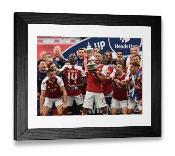 Framed Print : Arsenal's Aubameyang Lifts Empty FA Cup: Arsenal v Chelsea, 2020 (FA Cup Final) Framed Print : Arsenal's Aubameyang Lifts Empty FA Cup: Arsenal v Chelsea, 2020 (FA Cup Final)