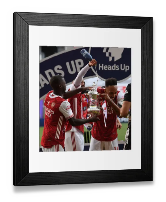 Framed Print : Arsenal's Double Celebration: FA Cup Victory Amidst Empty Wembley (Lacazette & Aubameyang) Framed Print : Arsenal's Double Celebration: FA Cup Victory Amidst Empty Wembley (Lacazette & Aubameyang)