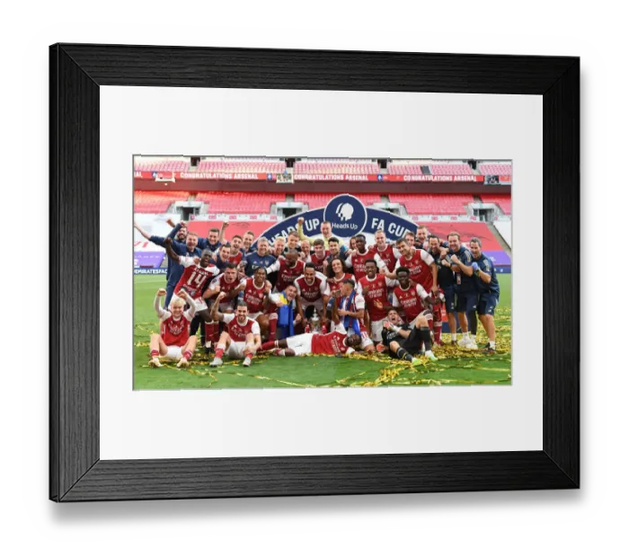 Framed Print : Arsenal Wins Empty FA Cup Final Against Chelsea (2020)