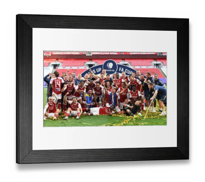 Framed Print : Arsenal Wins FA Cup: Triumph in Empty Wembley Stadium (Arsenal vs. Chelsea 2020)