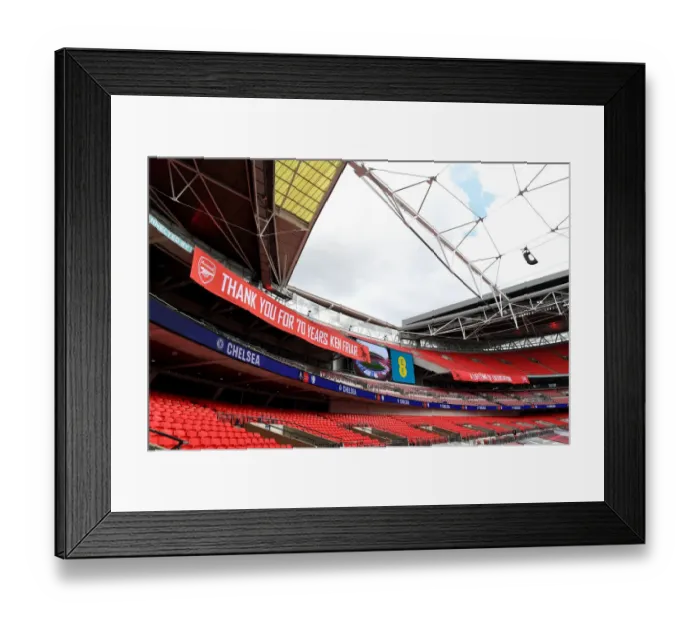 Framed Print : Arsenal vs. Chelsea FA Cup Final at Empty Wembley Stadium (2020)