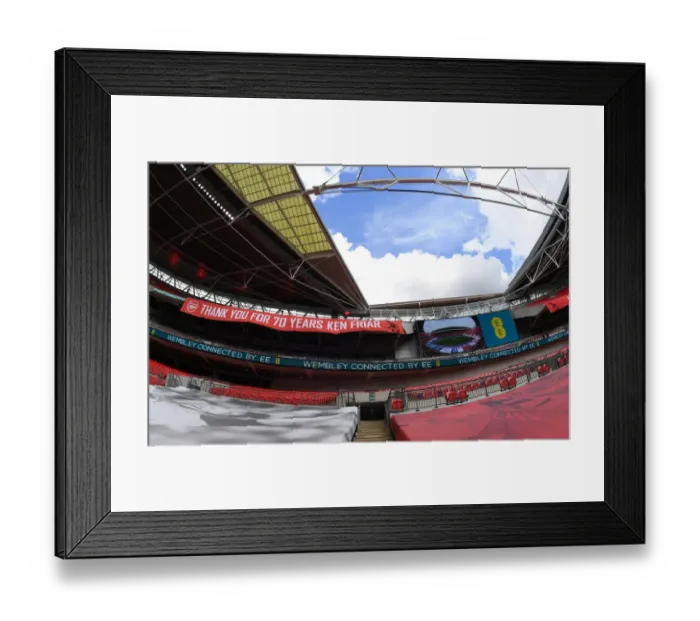 Framed Print : Arsenal vs. Chelsea FA Cup Final at Empty Wembley Stadium: A Silent Battle Amidst the Pandemic