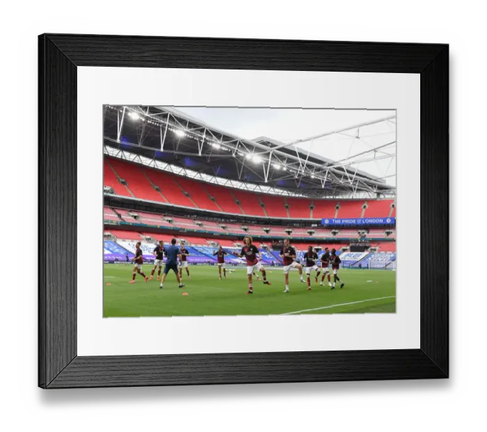 Framed Print : Arsenal vs. Chelsea FA Cup Final at Empty Wembley Stadium, 2020