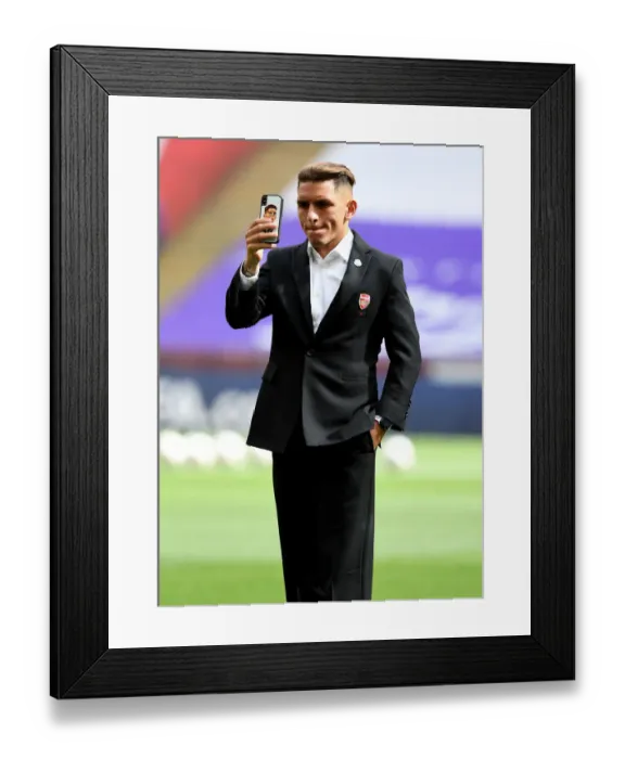 Framed Print : Arsenal's Torreira at Empty FA Cup Final: Arsenal vs. Chelsea (2020) Framed Print : Arsenal's Torreira at Empty FA Cup Final: Arsenal vs. Chelsea (2020)