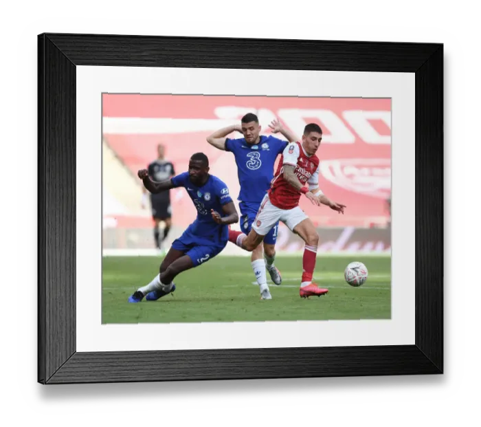 Framed Print : Arsenal vs. Chelsea FA Cup Final 2020: An Empty Wembley Stadium