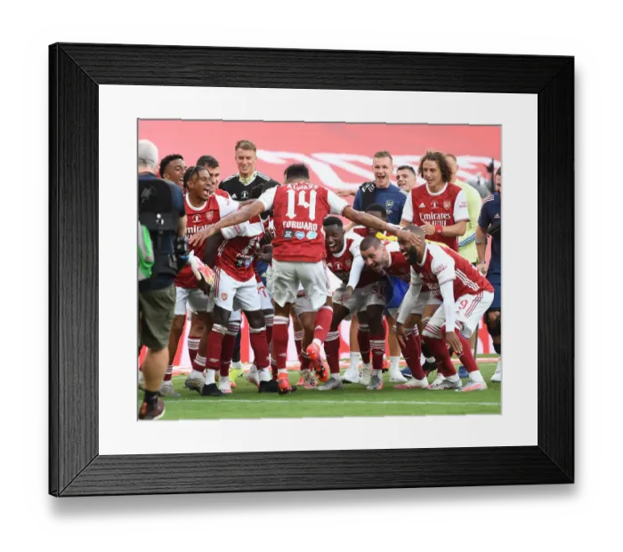 Framed Print : Arsenal Reclaim FA Cup Title in Empty Wembley: Arsenal vs. Chelsea (2020 FA Cup Final)