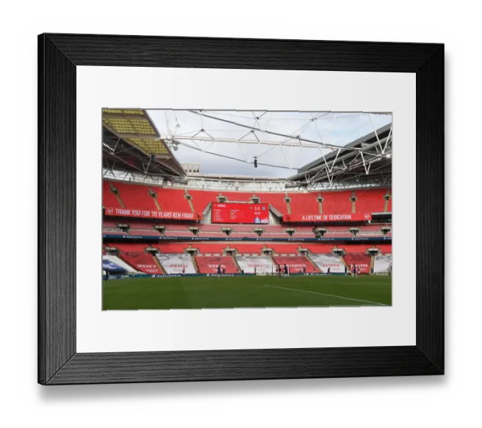 Framed Print : Arsenal Wins FA Cup Final at Empty Wembley Stadium Amidst Coronavirus Pandemic (Arsenal vs Chelsea, 2020)