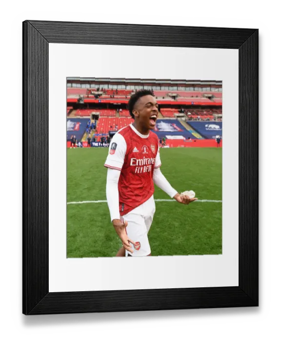 Framed Print : Arsenal Reclaims FA Cup Title: Arsenal vs. Chelsea (2020) - An Empty Wembley Victory