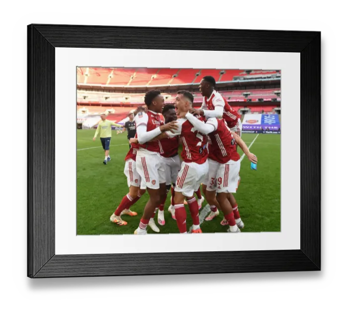 Framed Print : Arsenal Triumphs at Empty Wembley: FA Cup Victory in the Time of Pandemic (2020)