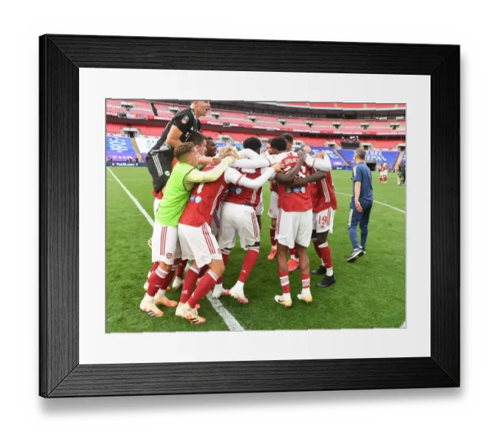 Framed Print : Arsenal Reclaim FA Cup Title in Empty Wembley Stadium: Arsenal vs. Chelsea (2020 FA Cup Final)