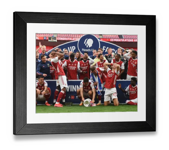 Framed Print : Arsenal vs. Chelsea FA Cup Final at Empty Wembley Stadium (2020)