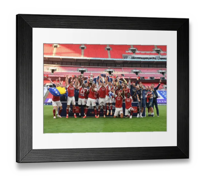 Framed Print : Arsenal Reclaim FA Cup Title in Empty Wembley: Arsenal vs. Chelsea (2020 FA Cup Final)