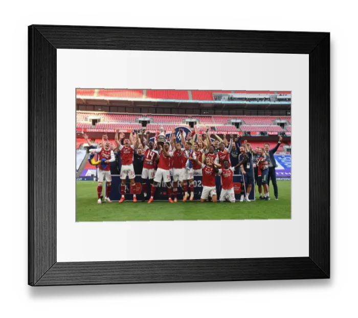 Framed Print : Arsenal Reclaim FA Cup Title in Empty Wembley Stadium: Arsenal vs. Chelsea (2020 FA Cup Final)