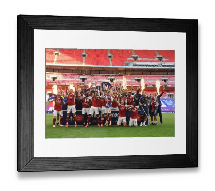 Framed Print : Arsenal Reclaim FA Cup Title in Empty Wembley: Arsenal vs. Chelsea (2020 FA Cup Final)