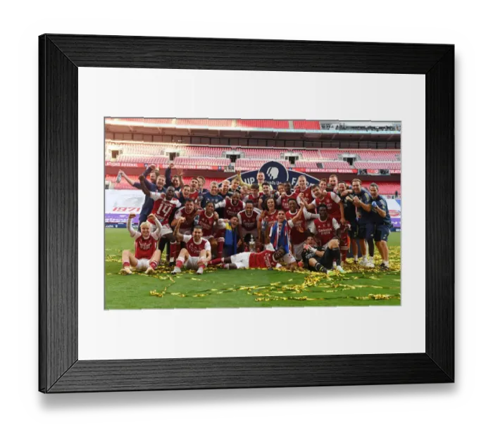 Framed Print : Arsenal Reclaim FA Cup Title in Empty Wembley: Arsenal vs. Chelsea (2020 FA Cup Final)