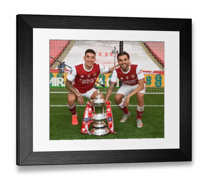 Framed Print : Arsenal and Chelsea's Empty FA Cup Final Triumph: Bellerin and Ceballos Celebrate at Deserted Wembley Stadium (FA Cup 2020) Framed Print : Arsenal and Chelsea's Empty FA Cup Final Triumph: Bellerin and Ceballos Celebrate at Deserted Wembley Stadium (FA Cup 2020)