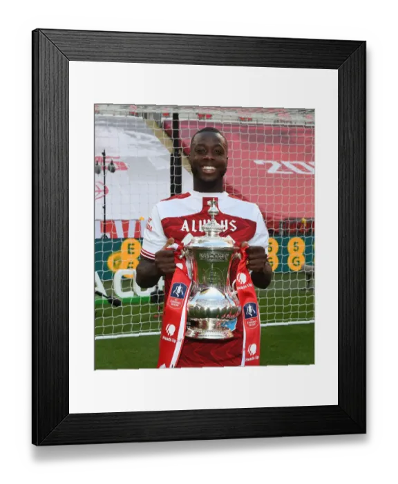 Framed Print : Arsenal's FA Cup Victory: Pepe's Empty Wembley Goal Against Chelsea