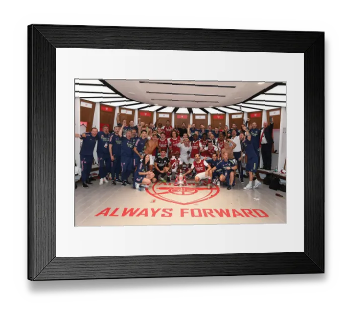 Framed Print : Arsenal Celebrate FA Cup Victory Over Chelsea Amid Empty Wembley Stadium (2020)