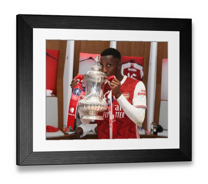 Framed Print : Arsenal Celebrate FA Cup Victory over Chelsea: Empty Wembley Stadium, 2020