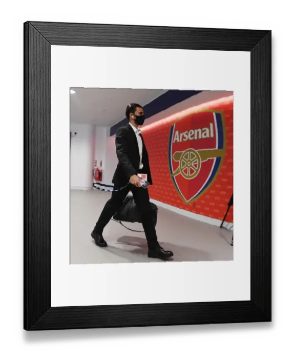 Framed Print : Arsenal's Dani Ceballos at Empty FA Cup Final: Arsenal vs Chelsea (2020)