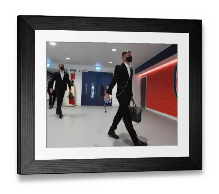 Framed Print : Arsenal's Granit Xhaka at Empty FA Cup Final: Arsenal vs. Chelsea (2020)