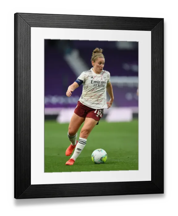 Framed Print : Arsenal Women vs Paris Saint-Germain: Battle in the UEFA Women's Champions League Quarterfinals