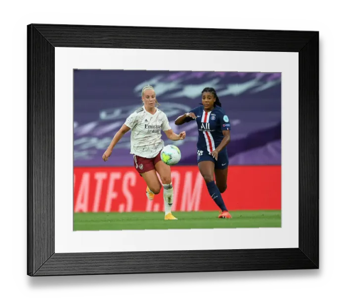 Framed Print : Clash of the Stars: Beth Mead vs. Ashley Lawrence in the UEFA Women's Champions League Quarterfinals Framed Print : Clash of the Stars: Beth Mead vs. Ashley Lawrence in the UEFA Women's Champions League Quarterfinals