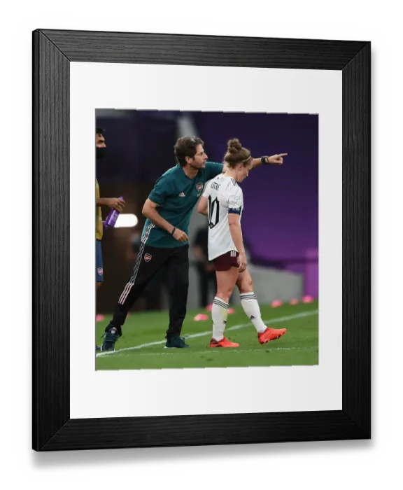 Framed Print : Montemurro Leads Arsenal in UEFA Champions League Quarterfinal Battle Against Paris Saint-Germain Framed Print : Montemurro Leads Arsenal in UEFA Champions League Quarterfinal Battle Against Paris Saint-Germain