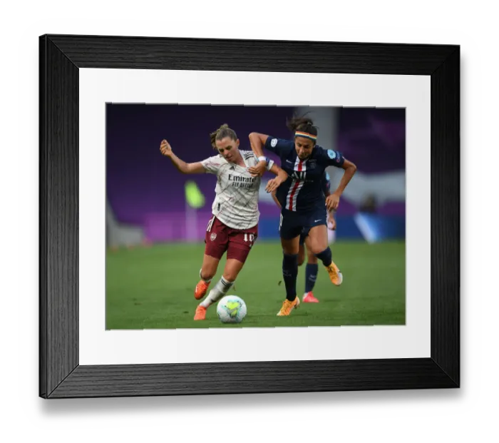 Framed Print : Arsenal vs. Paris Saint-Germain: Battle in the UEFA Women's Champions League Quarterfinals Framed Print : Arsenal vs. Paris Saint-Germain: Battle in the UEFA Women's Champions League Quarterfinals