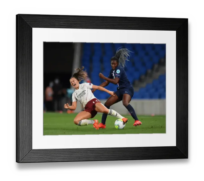 Framed Print : Champions Clash: Arsenal vs. Paris Saint-Germain in the UEFA Women's Champions League