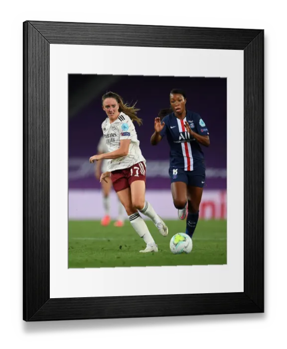 Framed Print : Evans vs. Geyoro: A Battle of Midfield Titans in Arsenal vs. PSG UWCL Quarterfinals Framed Print : Evans vs. Geyoro: A Battle of Midfield Titans in Arsenal vs. PSG UWCL Quarterfinals