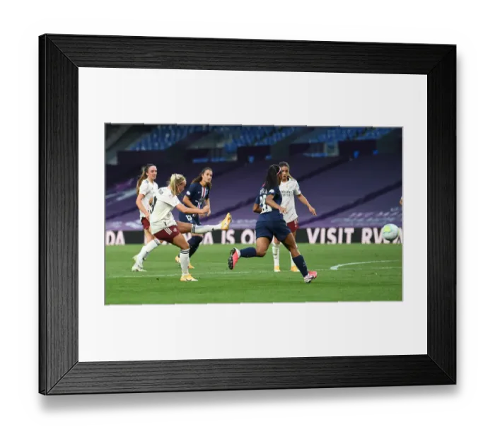 Framed Print : Arsenal Women's Historic UEFA Champions League Triumph: Beth Mead's Game-Winning Goal vs. Paris Saint-Germain (2020) Framed Print : Arsenal Women's Historic UEFA Champions League Triumph: Beth Mead's Game-Winning Goal vs. Paris Saint-Germain (2020)