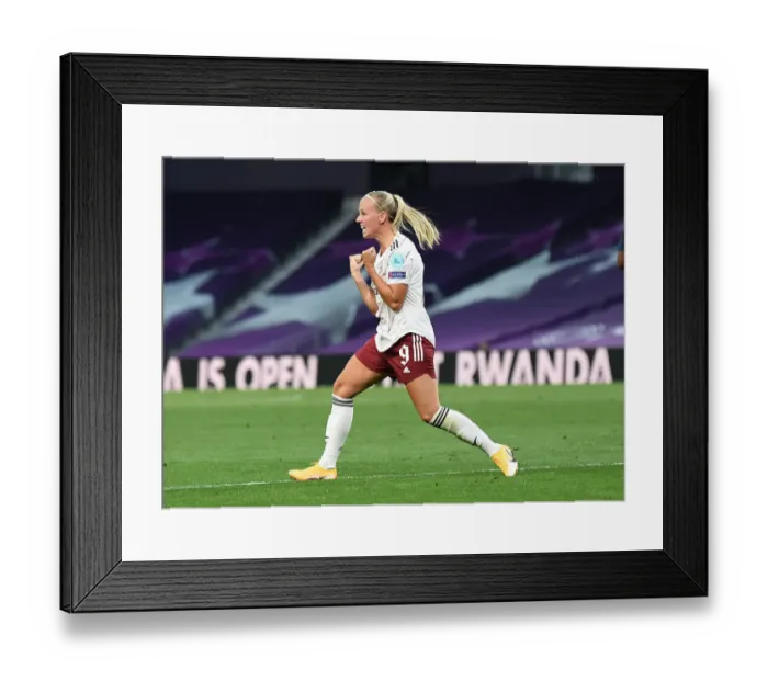 Framed Print : Arsenal Women's Champions League Victory: Beth Mead Scores the Game-Winning Goal Against Paris Saint-Germain Framed Print : Arsenal Women's Champions League Victory: Beth Mead Scores the Game-Winning Goal Against Paris Saint-Germain