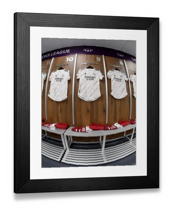 Framed Print : Arsenal Women vs Paris Saint-Germain: Quarterfinal Match Shirts in Changing Room - UEFA Women's Champions League Framed Print : Arsenal Women vs Paris Saint-Germain: Quarterfinal Match Shirts in Changing Room - UEFA Women's Champions League