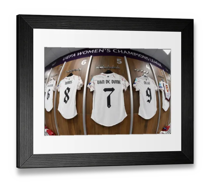 Framed Print : Arsenal Women's Squad Prepares for UEFA Champions League Quarterfinal Showdown Against Paris Saint-Germain