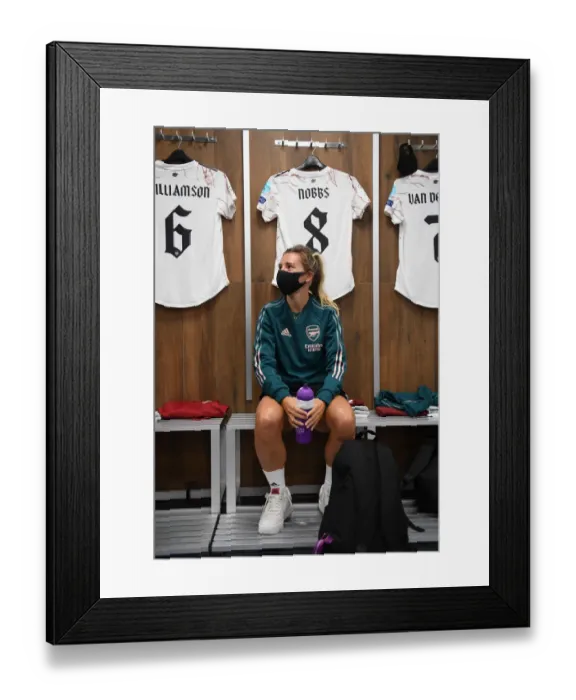 Framed Print : Arsenal FC vs Paris Saint-Germain: UWCL Quarterfinal Showdown - Jordan Nobbs Focuses Ahead Framed Print : Arsenal FC vs Paris Saint-Germain: UWCL Quarterfinal Showdown - Jordan Nobbs Focuses Ahead