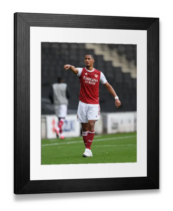 Framed Print : William Saliba Shines: Arsenal's Pre-Season Victory over MK Dons Framed Print : William Saliba Shines: Arsenal's Pre-Season Victory over MK Dons