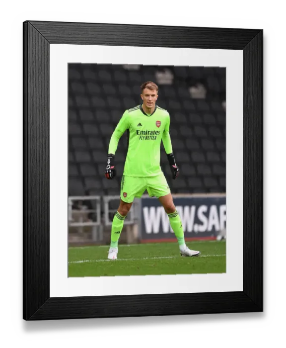 Framed Print : Arsenal's Matt Macey in Action during MK Dons Pre-Season Friendly Framed Print : Arsenal's Matt Macey in Action during MK Dons Pre-Season Friendly
