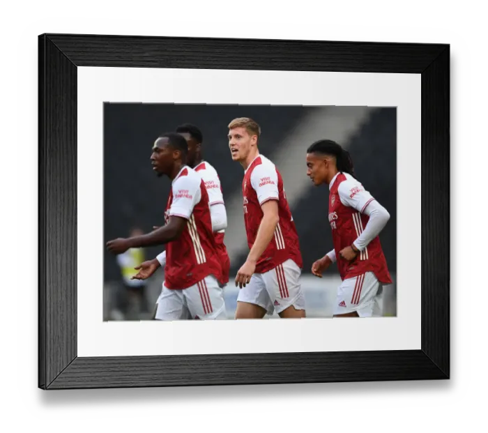 Framed Print : McGuinness Scores in Arsenal's Pre-Season Win Against MK Dons