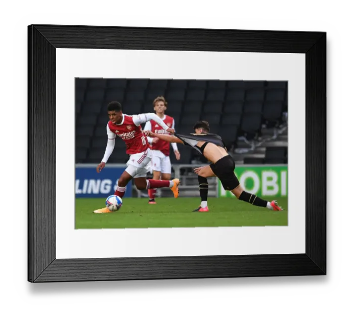Framed Print : Tyreece John-Jules Shines: Arsenal's Pre-Season Triumph over MK Dons Framed Print : Tyreece John-Jules Shines: Arsenal's Pre-Season Triumph over MK Dons