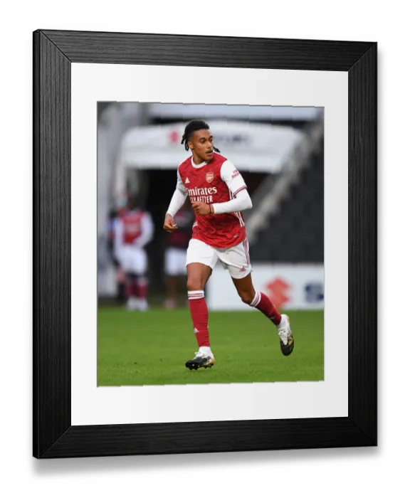Framed Print : Arsenal's Miguel Azeez Shines in Pre-Season Friendly Against MK Dons
